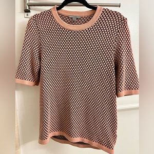 COS pink & black short-sleeve sweater